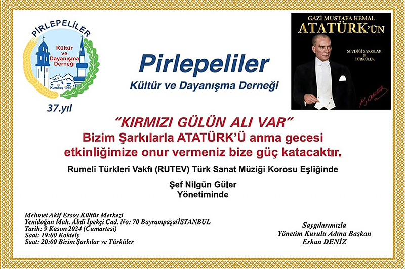 ATATÜRK’ÜN SEVDİĞİ ŞARKILAR KONSERİ