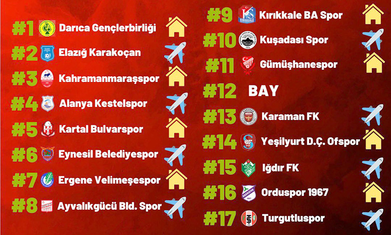  Bayrampaşa’nın fikstürü belli oldu