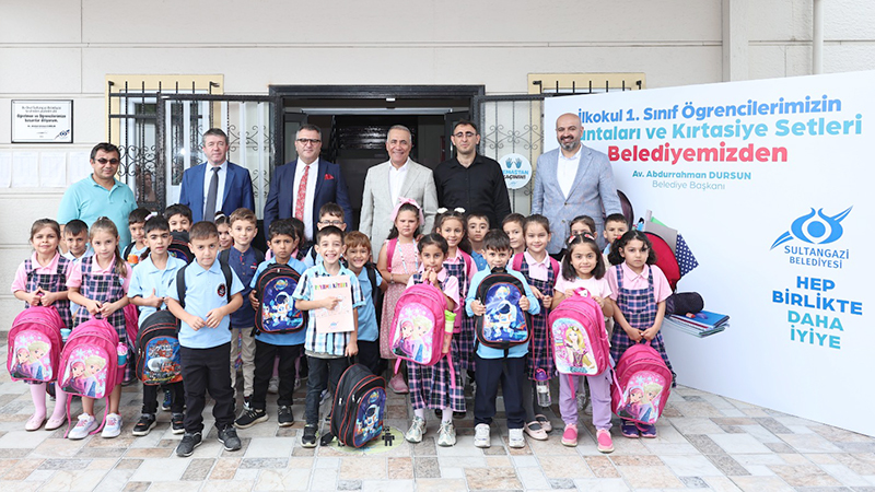 1. Sınıflara çanta ve kırtasiye seti 