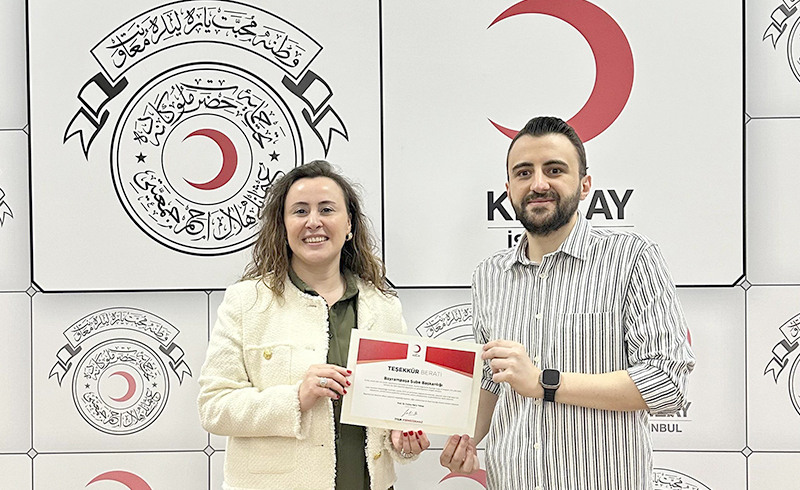 Kızılay Bayrampaşa'ya Teşekkür Beratı