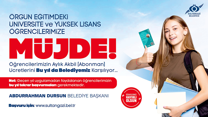  Üniversitelilere ulaşım desteği