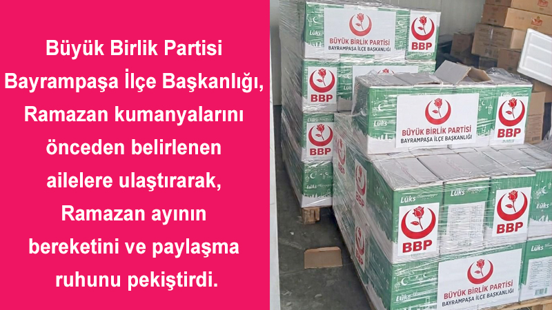 BBP’den kumanya yardımı