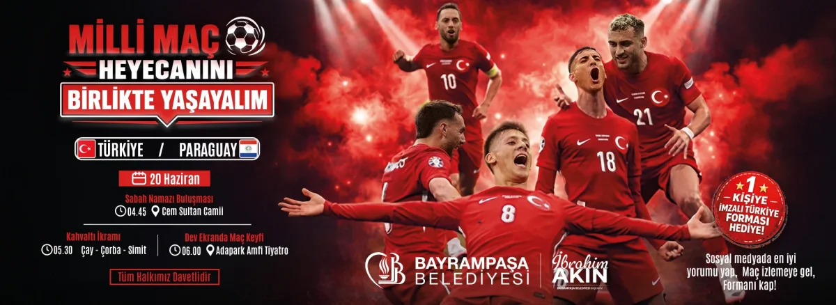 Bayrampaşa, milli maç heyecanını Ada Park Amfi Tiyatro'da yaşayacak