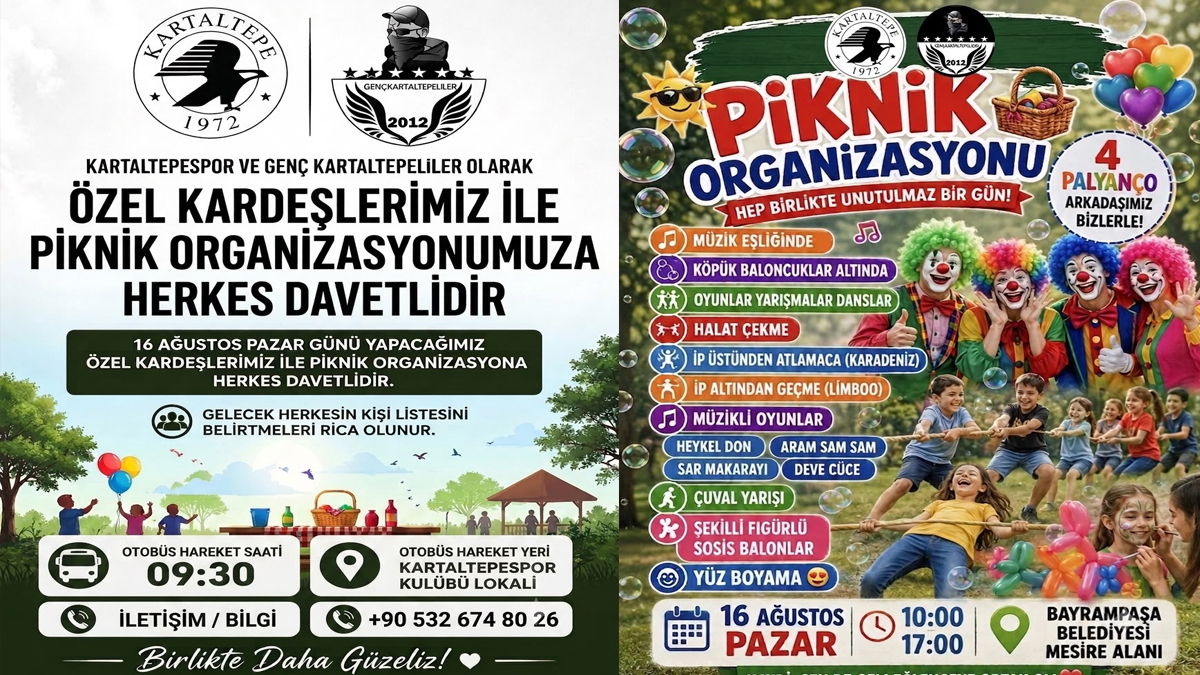 Kartaltepespor ve Genç Kartaltepeliler’den anlamlı piknik 

