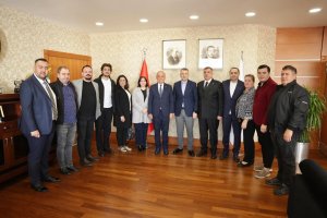 Pirlepeliler Derneği'nden, İbrahim Akın'a nezaket ziyareti